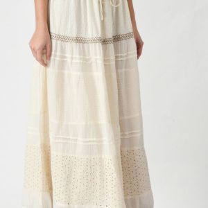 Oatmeal Long Skirt single strip