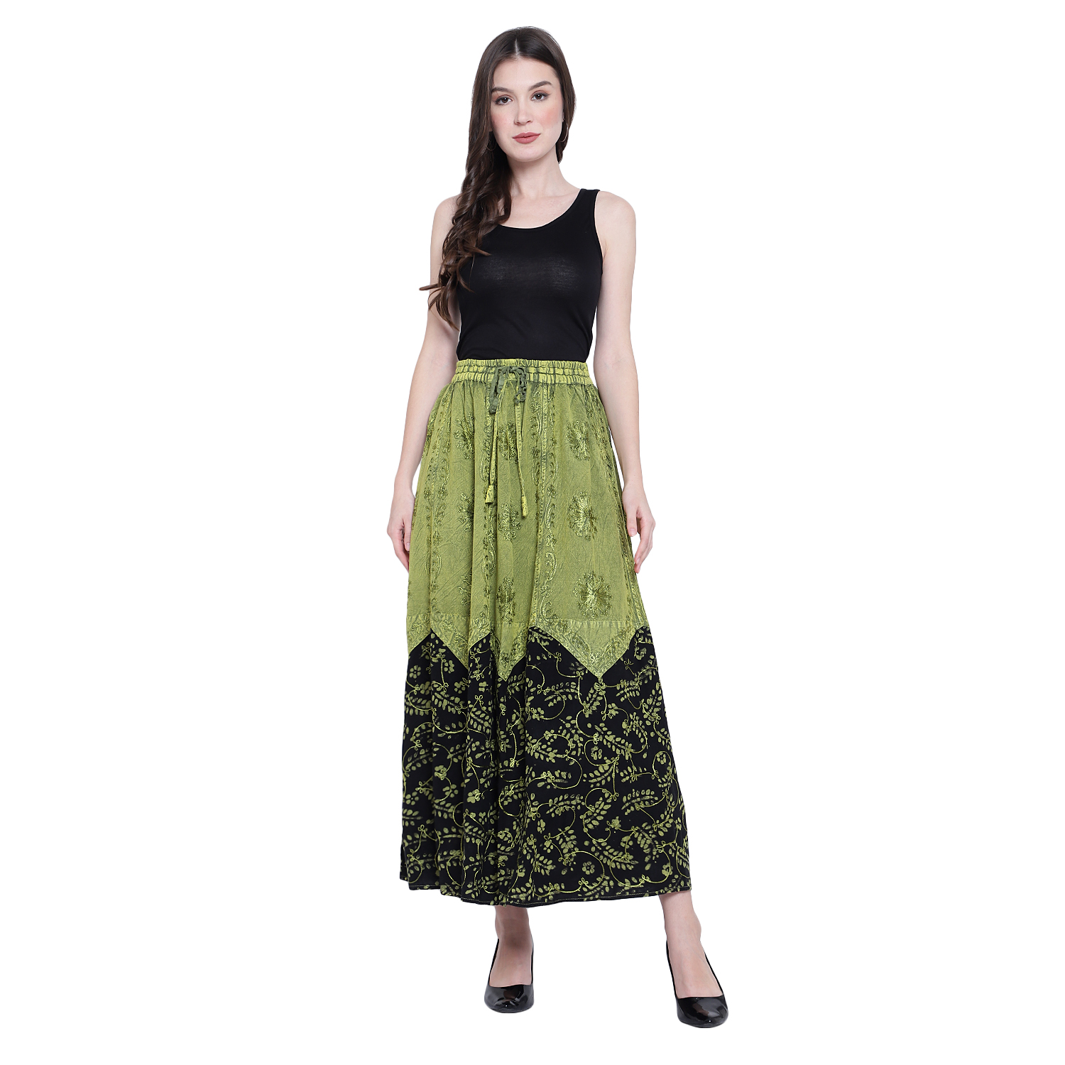 Boutique Flat Bottom Long skirt -Two Colors_no pockets - Image 2