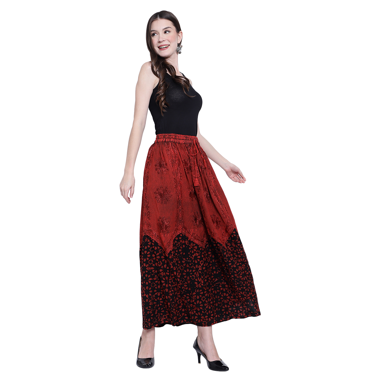 Boutique Flat Bottom Long skirt -Two Colors_no pockets - Image 4