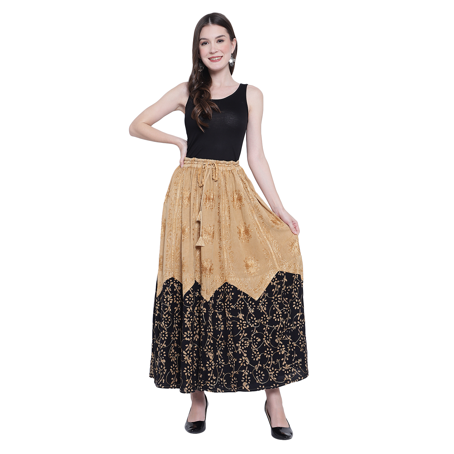 Boutique Flat Bottom Long skirt -Two Colors_no pockets - Image 5