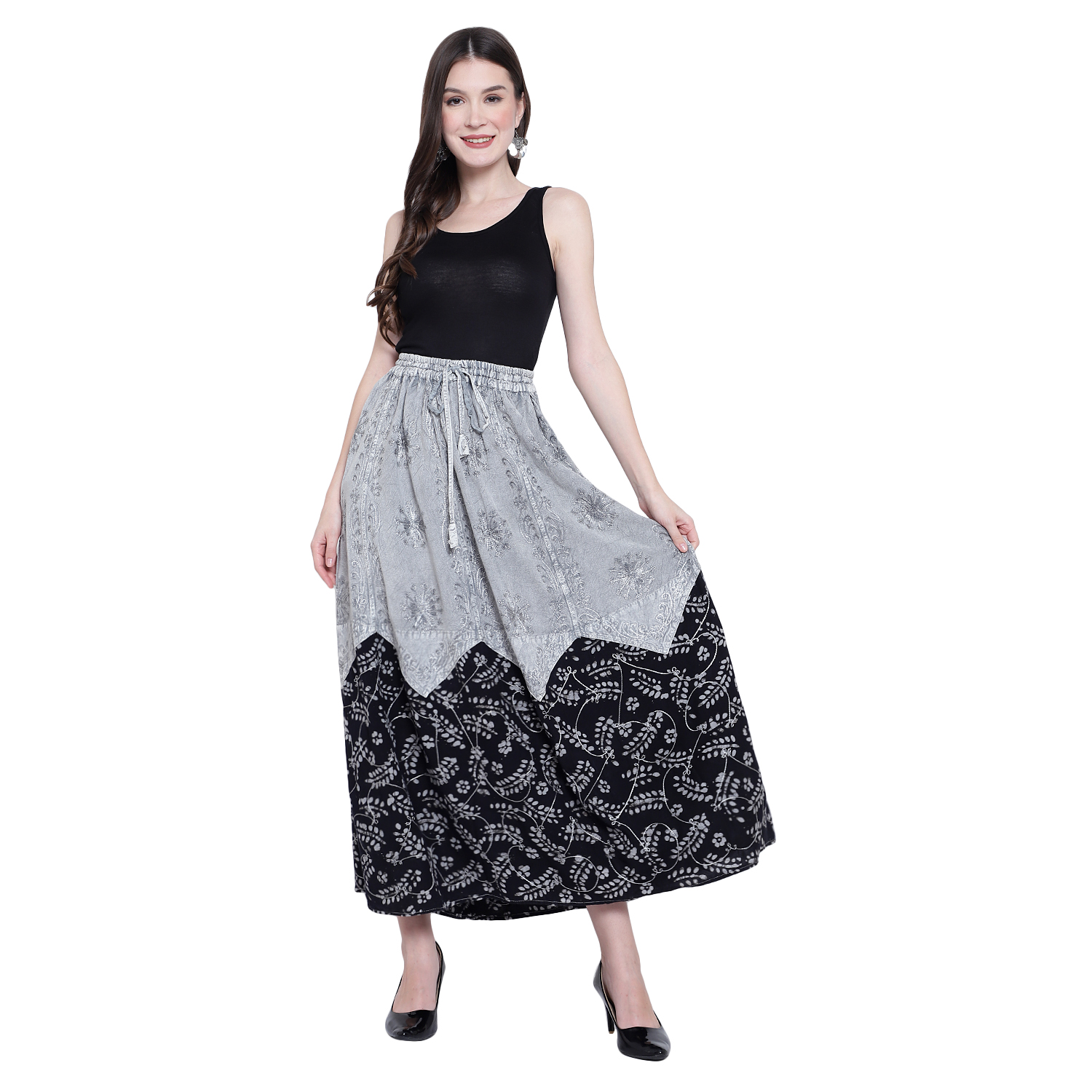 Boutique Flat Bottom Long skirt -Two Colors_no pockets - Image 6