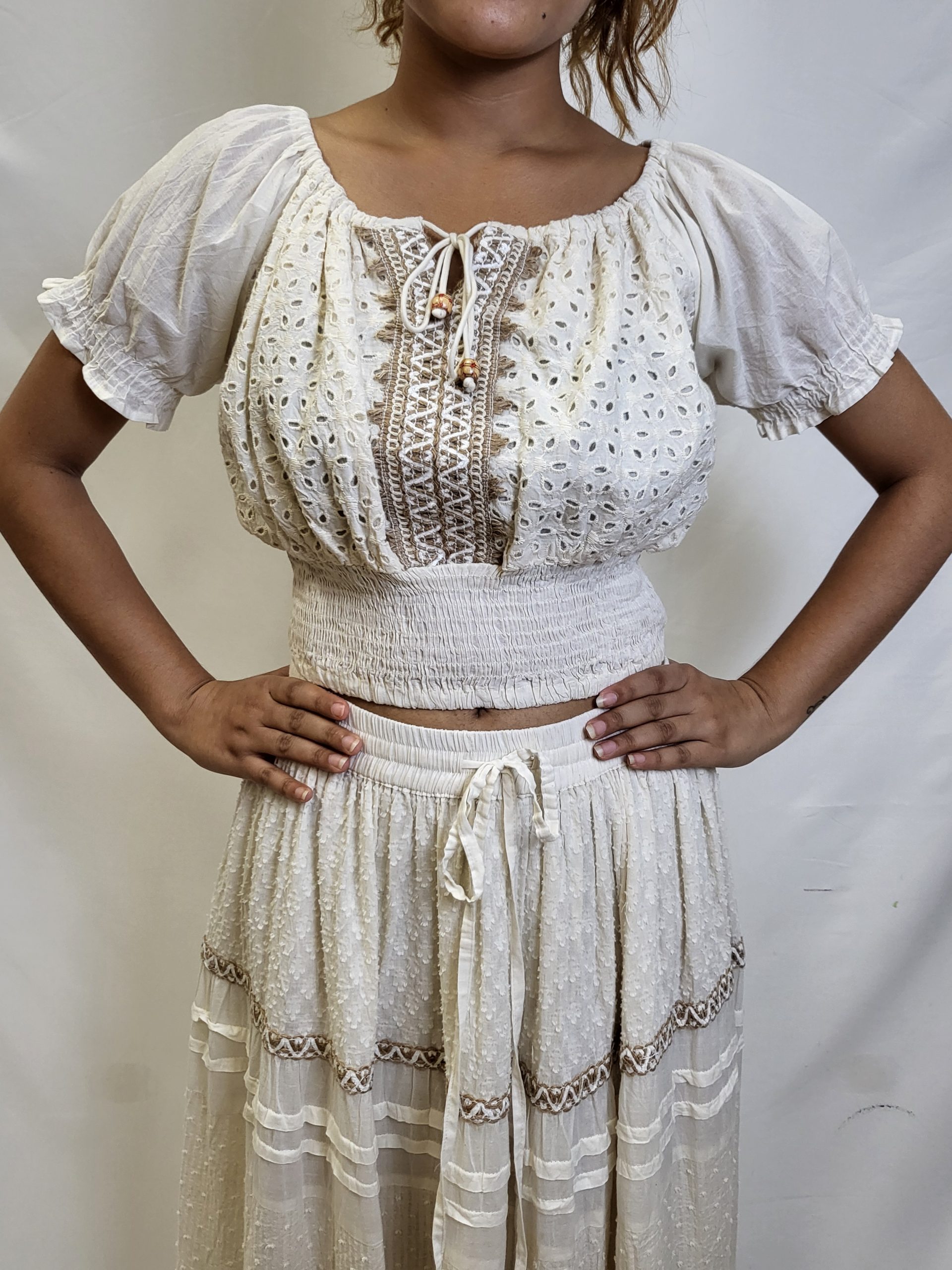 Oatmeal short sleeve top