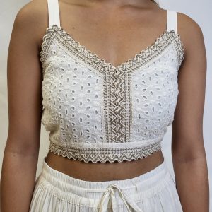 Oatmeal thin strap - halter top
